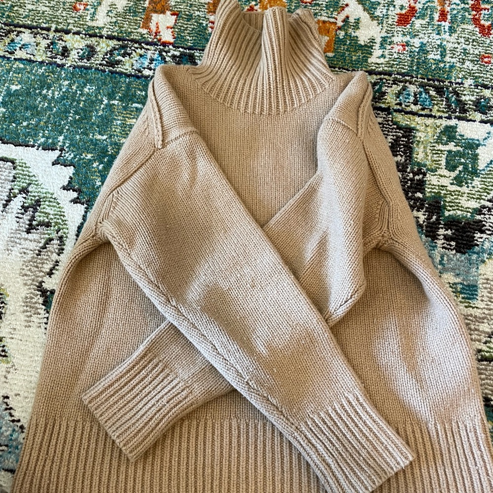 Rag & Bone cashmere camel turtleneck.